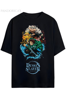 Pandorica's Demon Slayer Tasarimi Unisex Pamuklu T-shirt