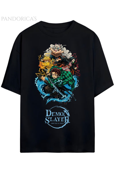 Pandorica's Demon Slayer Tasarimi Unisex Pamuklu T-shirt