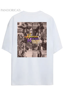 Pandorica's Hannah Montana Forever 20. Yıl Miley Cyrus Tasarımı Sırt Baskılı Unisex Pamuklu T-shirt