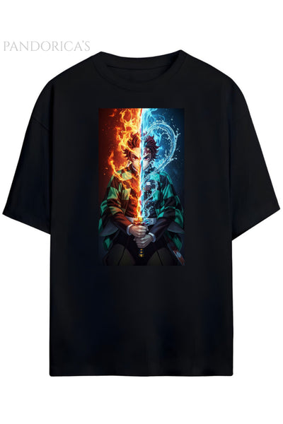 Pandorica's Demon Slayer Tasarimi Unisex Pamuklu T-shirt