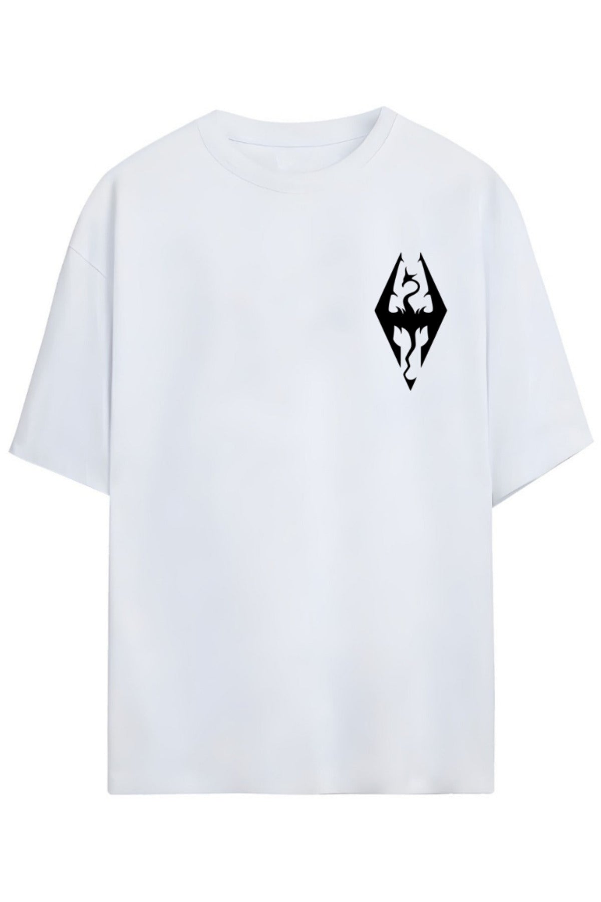 Skyrim Tasarımı Unisex Pamuklu T-Shirt