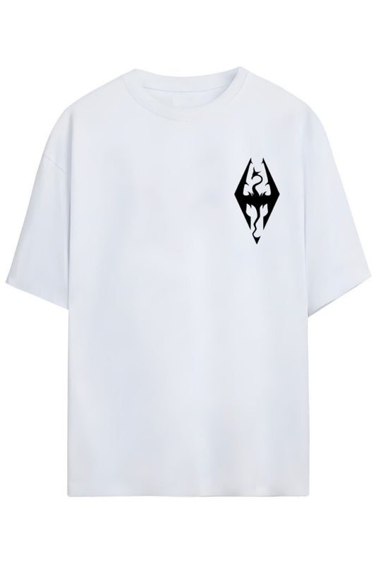 Skyrim Tasarimi Unisex Pamuklu T-shirt