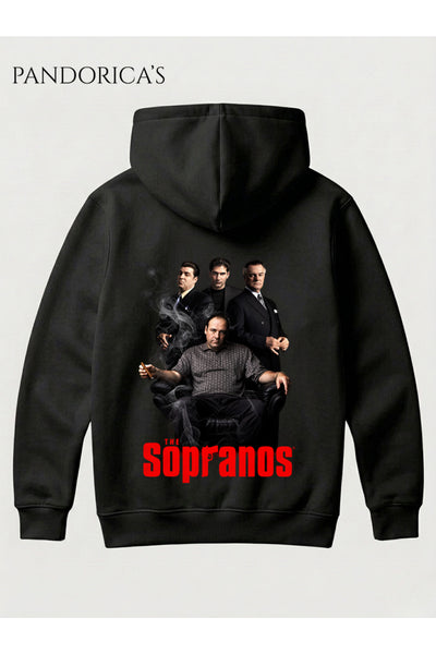 THE SOPRANOS Tasarımı Yazılı SIRT Baskılı Unisex Kapüşonlu Pamuklu Sweatshirt Hoodie