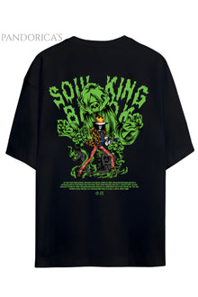 ONE PIECE ÖZEL TASARIM SERİSİ "SOUL KING BROOK" SIRT BASKILI YAZILI UNISEX PAMUKLU TİŞÖRT