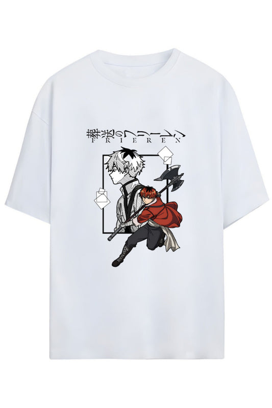 Frieren: Beyond Journey's End (Sousou no Frieren) "STARK" Baskılı Yazılı Pamuklu Unisex Tişört