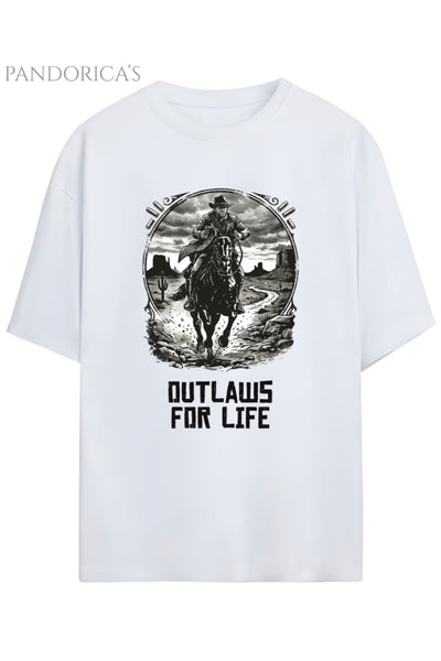 Pandorica's RED DEAD REDEMPTION Arthur Morgan Tasarımı Baskılı Yazılı Unisex Pamuklu T-shirt
