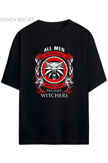 Pandorica's THE WITCHER Tasarımı Baskılı Yazılı Unisex Pamuklu T-shirt