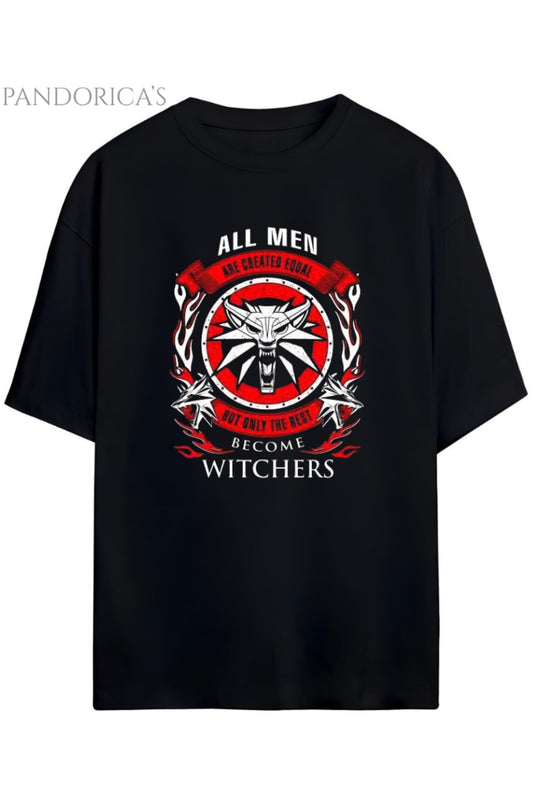 Pandorica's THE WITCHER Tasarımı Baskılı Yazılı Unisex Pamuklu T-shirt