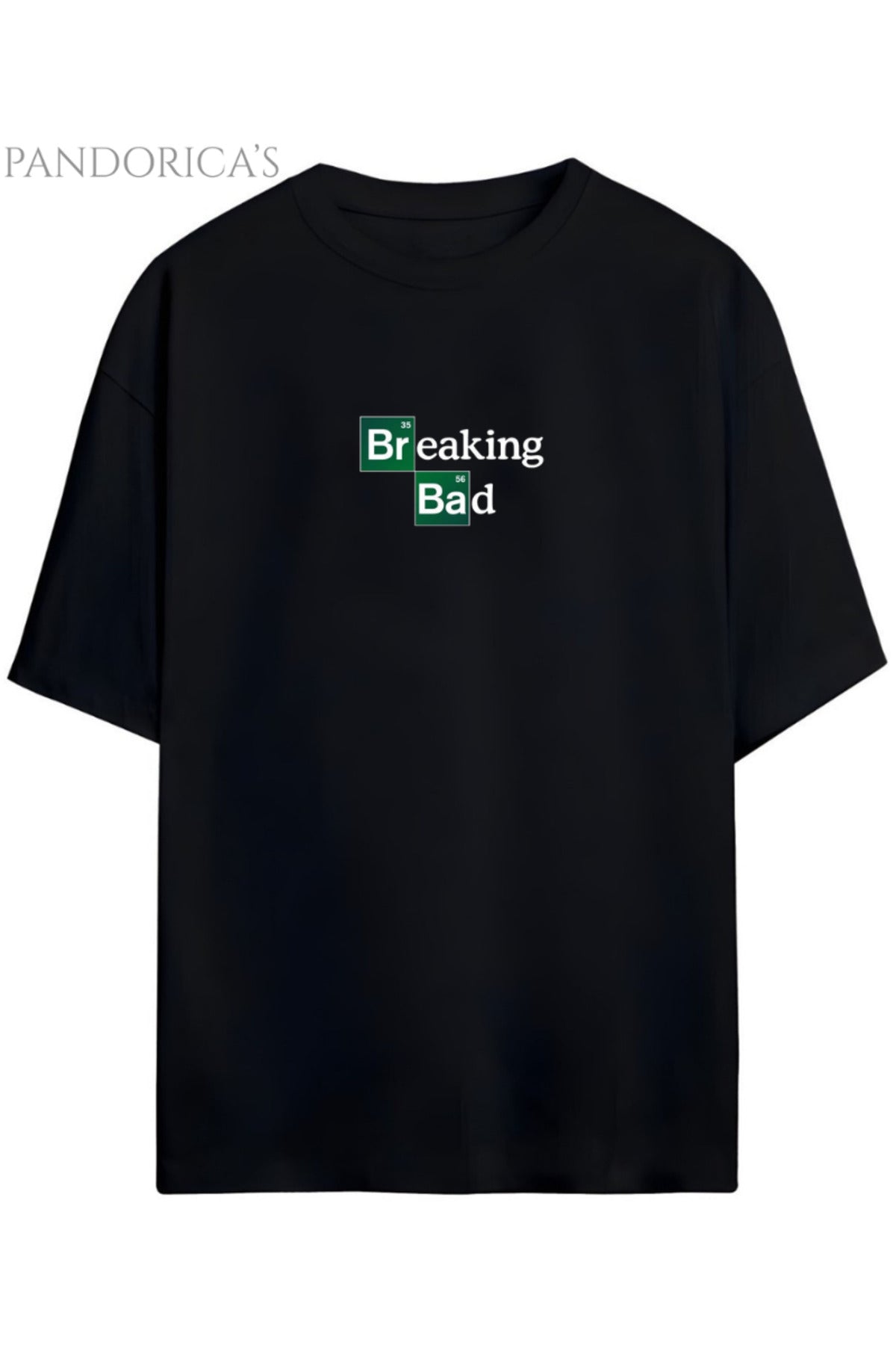 Pandorica's Breaking Bad Tasarımı Ön Ve Sırt Baskılı Unisex Pamuklu T-Shirt