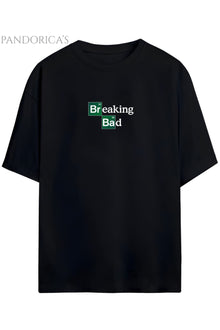 Pandorica's Breaking Bad Tasarımı Ön ve Sırt Baskılı Unisex Pamuklu T-shirt