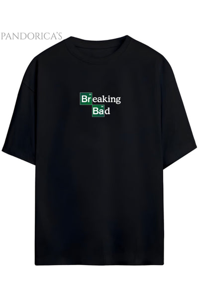 Pandorica's Breaking Bad Tasarımı Ön ve Sırt Baskılı Unisex Pamuklu T-shirt