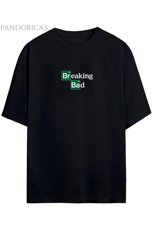 Pandorica's Breaking Bad Tasarımı Ön ve Sırt Baskılı Unisex Pamuklu T-shirt