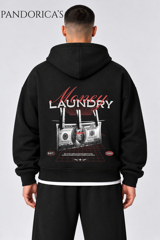 Urban Streetwear Konseptli Unisex Oversize Yazılı SIRT Baskılı Pamuklu Kapüşonlu Fermuarlı Hırka