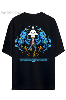 ONE PIECE ÖZEL TASARIM SERİSİ "MARCO" SIRT BASKILI YAZILI UNISEX PAMUKLU TİŞÖRT