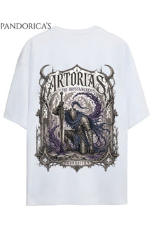 Dark Souls Tasarım Serisi "ASTORIAS OF THE ABYSS" Yazılı Sırt Baskılı Yazılı Pamuklu Unisex Tişört