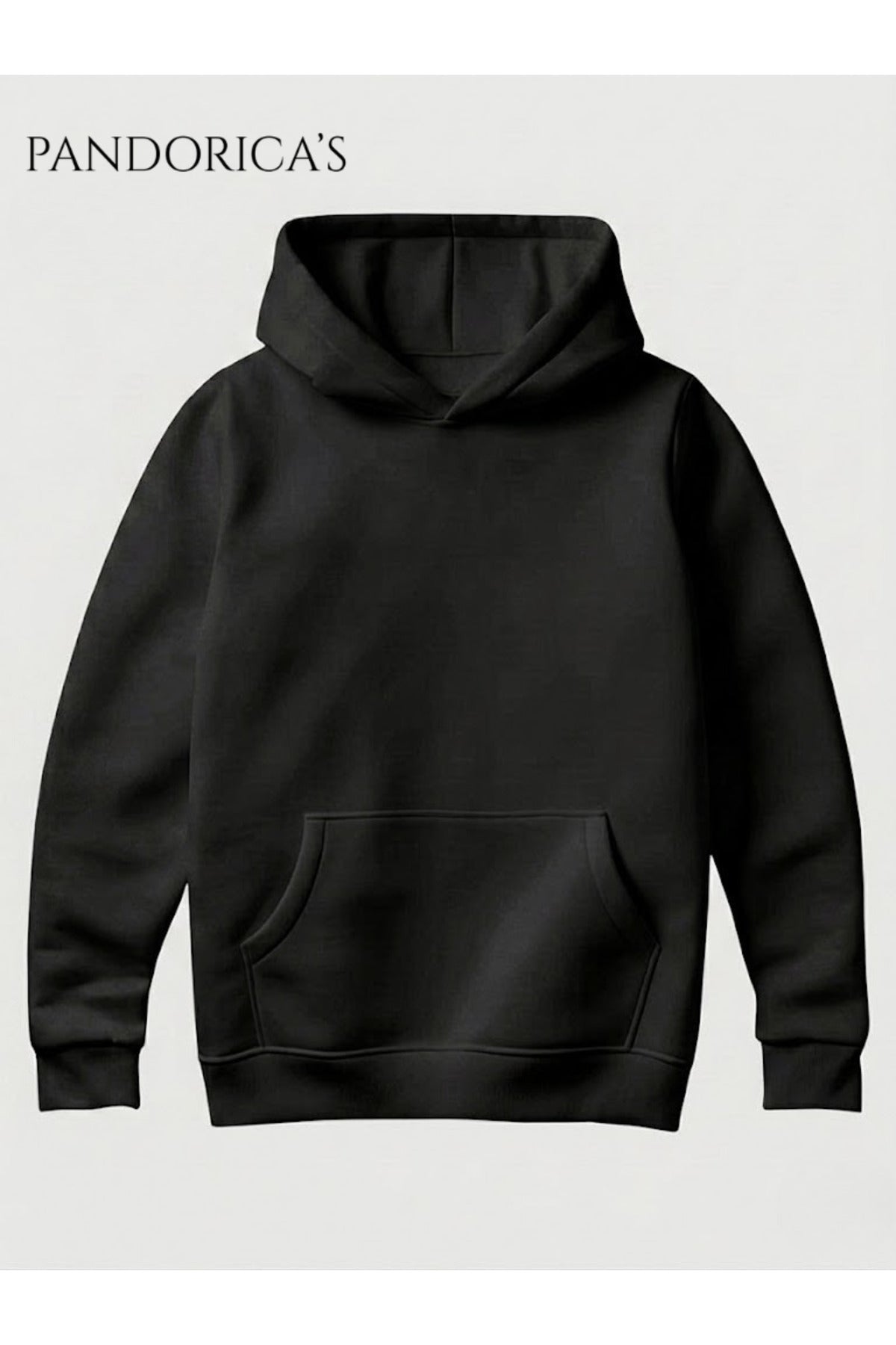 Siyah Unisex Shut Your Mouth Dudak Figürlü Sırt Baskılı Kapüşonlu Pamuklu Sweatshirt Hooded Hoodie