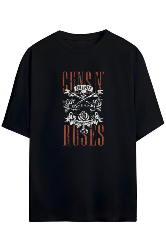 Guns N' Roses Tasarimi Unisex Pamuklu T-shirt