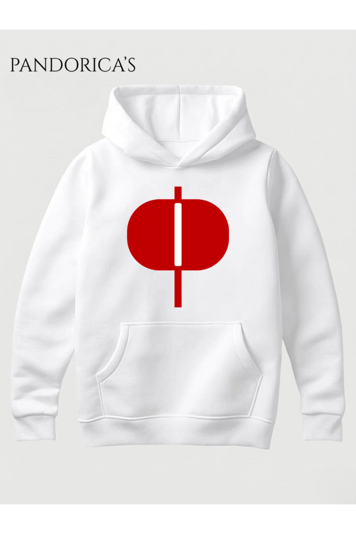 Invincible Tasarım Serisi Omni-Man Logolu Yazılı Baskılı Unisex Kapüşonlu Pamuklu Sweatshirt (Hoodie)