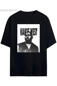 Pandorica's Kanye West Tasarımı Baskılı Yazılı Unisex Pamuklu T-shirt