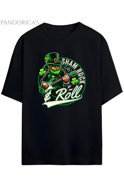 Pandorica's ROCK TASARIM SERİSİ Yazılı Baskılı Unisex Relaxed Kalıp Pamuklu T-shirt