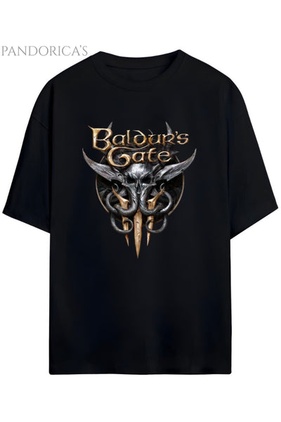 Pandorica's BALDUR'S GATE 3 Tasarım Serisi Yazılı Baskılı Unisex Pamuklu Tişört