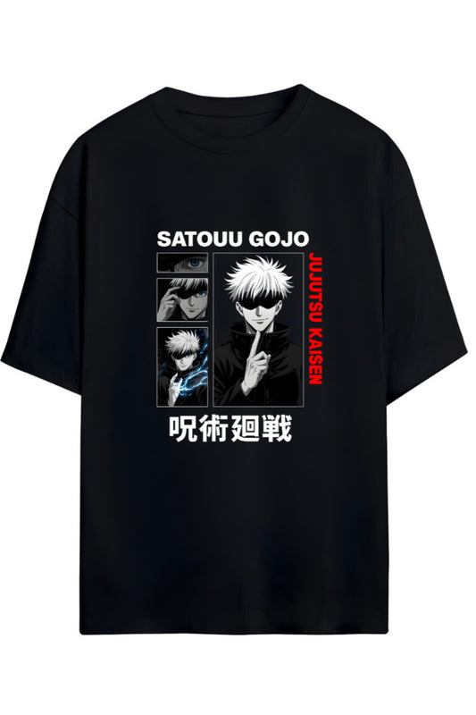 Jujutsu Kaisen Anime Serisi Baskılı Yazılı Pamuklu Unisex Tişört