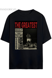 Pandorica's Muhammed Ali "THE GREATEST" Tasarımı Baskılı Unisex Pamuklu T-shirt