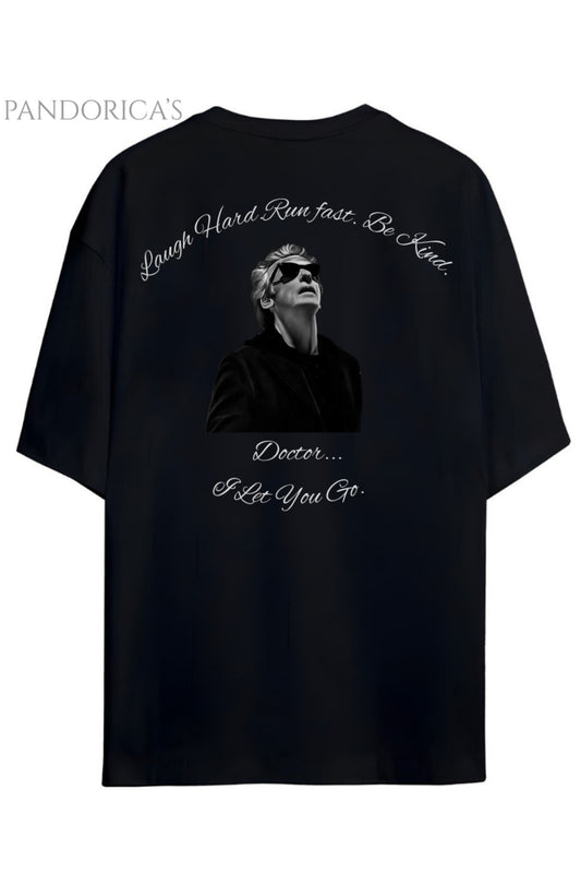 Pandorica's Doctor Who 12th Doctor Gallifreyan&Last Words Sırt&Göğüs Tasarımı Unisex Pamuklu T-shirt