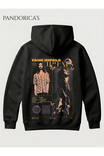 Tame Impala Tasarımı Yazılı Sırt Baskılı Kapüşonlu Pamuklu Sweatshirt Hooded Hoodie