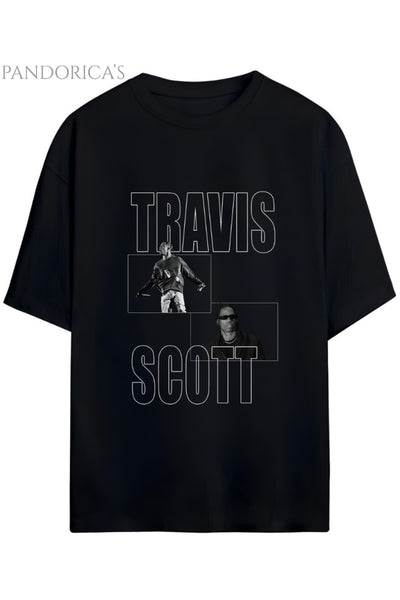 Travis Scott Tasarım Serisi Yazılı Baskılı Pamuklu Unisex Tişört