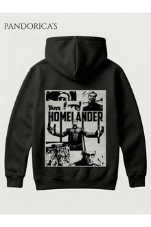 The Boys HOMELANDER Tasarımı Yazılı SIRT Baskılı Unisex Kapüşonlu Pamuklu Sweatshirt Hoodie