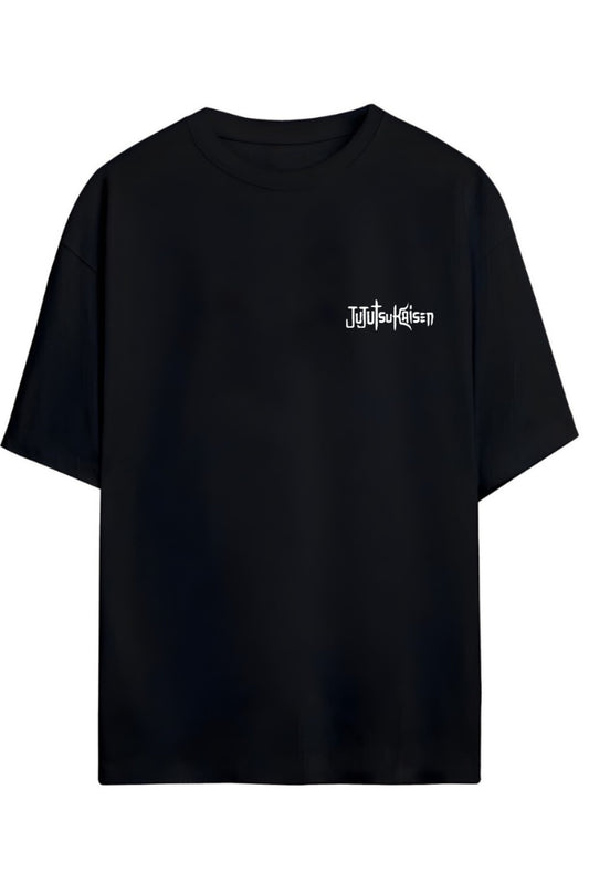 Jujutsu Kaisen Anime Serisi Gojo Sataru Sırt ve Göğüs Baskılı Yazılı Pamuklu Unisex Tişört