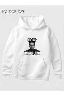 The Boys DEEP Meme Tasarımı "No Cap On God, Bro" Yazılı Baskılı Unisex Kapüşonlu Pamuklu Sweatshirt Hoodie