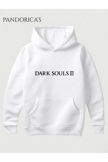 DARK SOULS 3 Tasarım Serisi Yazılı Baskılı Unisex Kapüşonlu Pamuklu Sweatshirt Gamer Hoodie