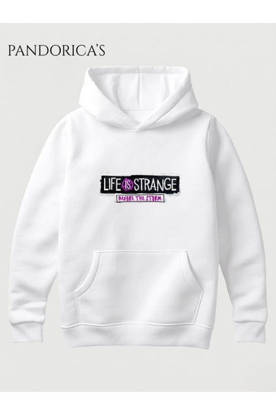 LIFE IS STRANGE BEFORE THE STORM Tasarımı Yazılı Baskılı Unisex Kapüşonlu Pamuklu Sweatshirt Hoodie