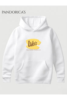 GILMORE GIRLS İkonik "LUKE'S" Tasarımı Yazılı Baskılı Unisex Kapüşonlu Pamuklu Sweatshirt Hoodie