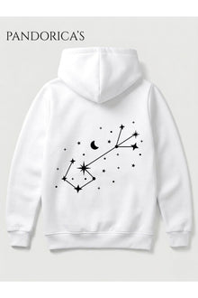 Akrep Burcu Zodyak Takımyıldız Sırt Ve Göğüs Baskılı Kapüşonlu Pamuklu Sweatshirt – Scorpio (Hoodie)