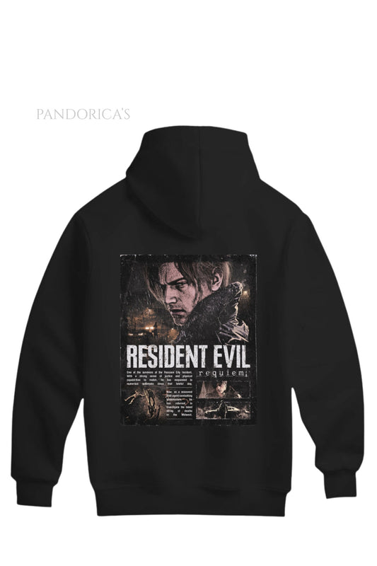 Pandorica's Resident Evil Leon Tasarımı Unisex Kapüşonlu Pamuklu Sweatshirt (Hoodie)