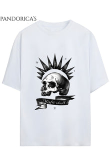 LIFE IS STRANGE "Misfit Skull" Tasarımı BASKILI PAMUKLU RELAXED KALIP UNISEX T-SHIRT