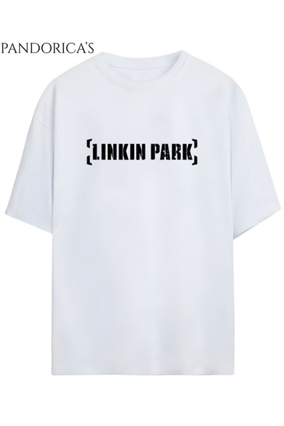 Linkin Park "HYBRID THEORY" Albüm Tasarimi Yazılı Sırt Ve Ön Baskılı Unisex Pamuklu T-shirt