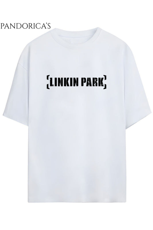 Linkin Park "HYBRID THEORY" Albüm Tasarimi Yazılı Sırt Ve Ön Baskılı Unisex Pamuklu T-shirt
