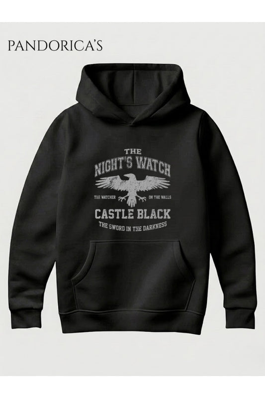 Game Of Thrones Night's Watch Tasarımı Unisex Kapüşonlu Pamuklu Sweatshirt (Hoodie)