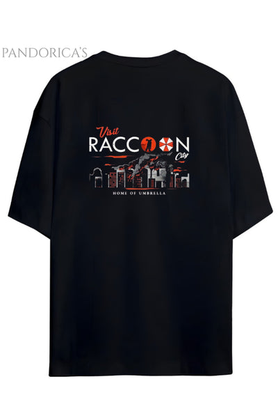 Pandorica's Resident Evil Tasarimi Sırt ve Ön Baskılı Unisex Pamuklu T-shirt