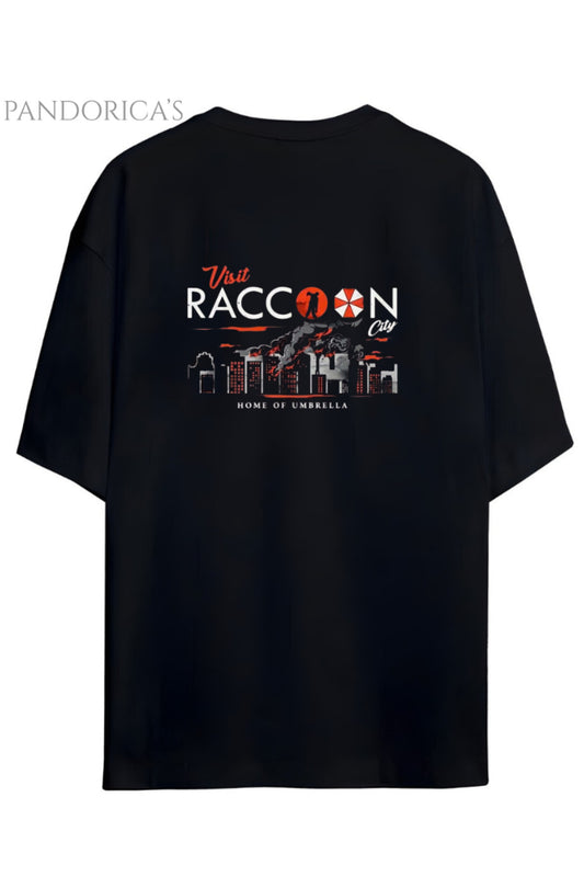 Pandorica's Resident Evil Tasarimi Sırt ve Ön Baskılı Unisex Pamuklu T-shirt