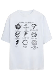 Supernatural Tasarimi Unisex Pamuklu T-shirt