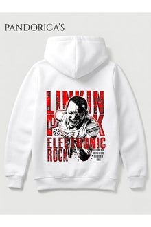 Linkin Park CHESTER BENNIGTON Tasarımı Yazılı SIRT Baskılı Unisex Kapüşonlu Pamuklu Sweatshirt Hoodie