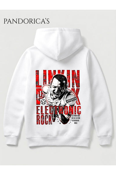 Linkin Park CHESTER BENNIGTON Tasarımı Yazılı SIRT Baskılı Unisex Kapüşonlu Pamuklu Sweatshirt Hoodie