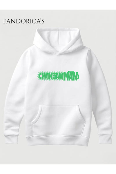 CHAINSAW MAN Anime Manga Tasarım Serisi Yazılı SIRT ve ÖN Baskılı Unisex Kapüşonlu Pamuklu Sweatshirt Hoodie