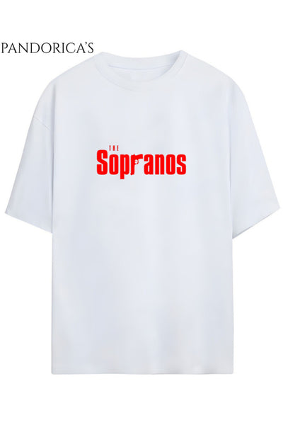 THE SOPRANOS Tasarımı Yazılı Baskılı Unisex Pamuklu Relaxed Kalıp Tişört