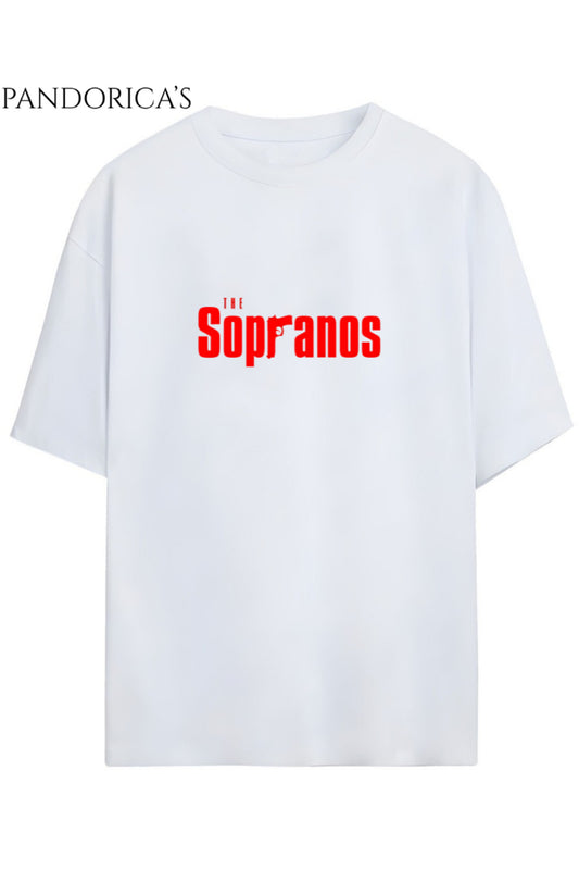 THE SOPRANOS Tasarımı Yazılı Baskılı Unisex Pamuklu Relaxed Kalıp Tişört